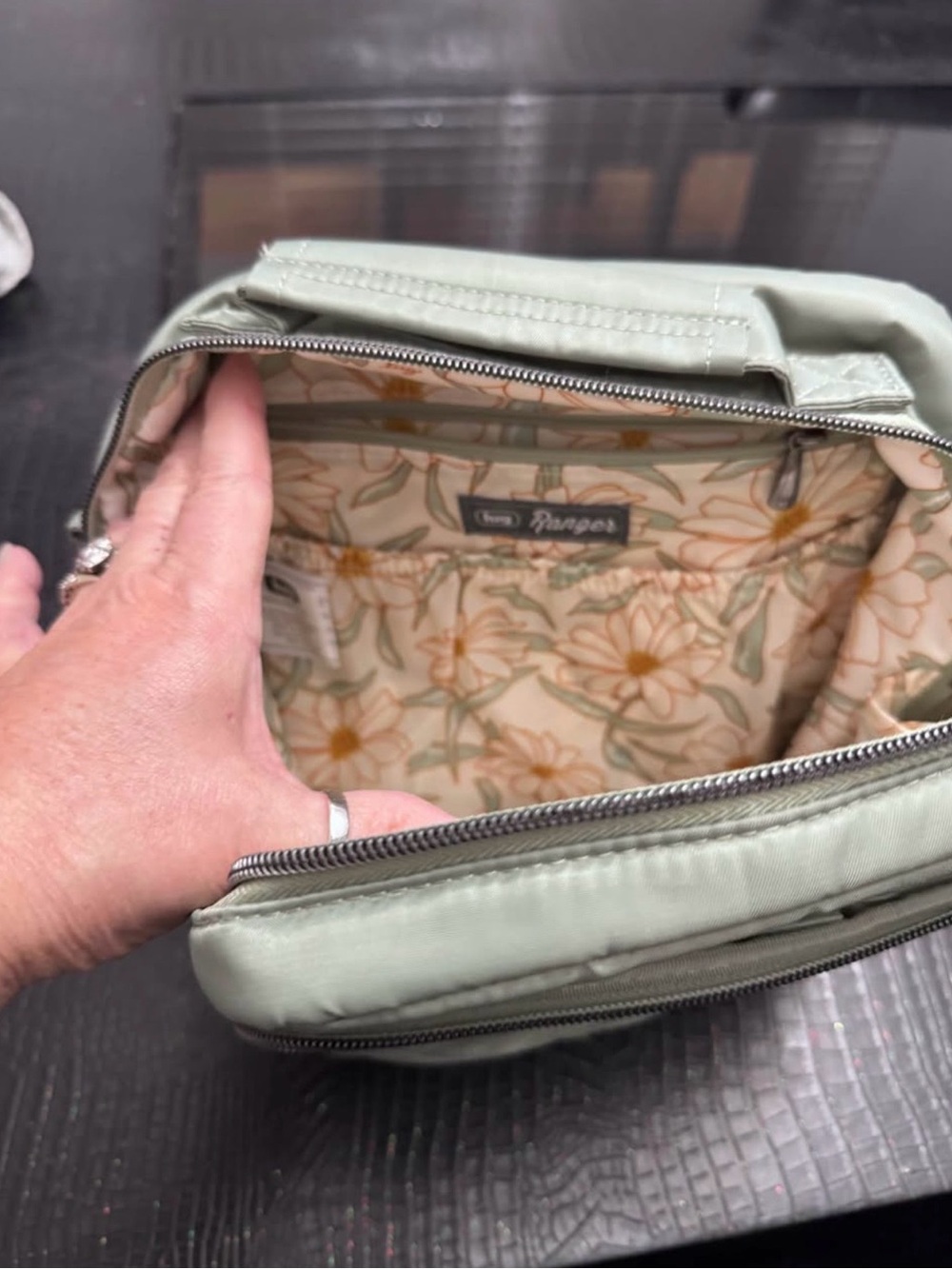 lug Quilted Crossbody Bag in Light Gray - Picture 6 of 6